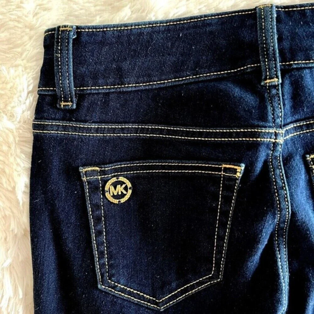 Michael‎ Kors High Waist Basics Straight Jeans Women's Size 2 Overdyed Indigo